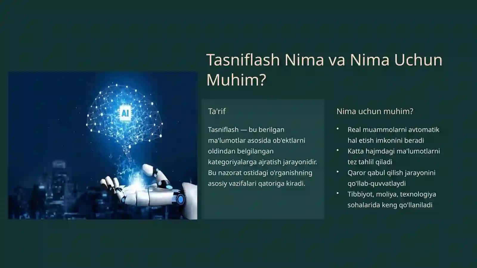 Ma'lumotlar Tahlilida Tasniflash Masalalari va Ularning Amaliyotdagi Ahammiyati 2