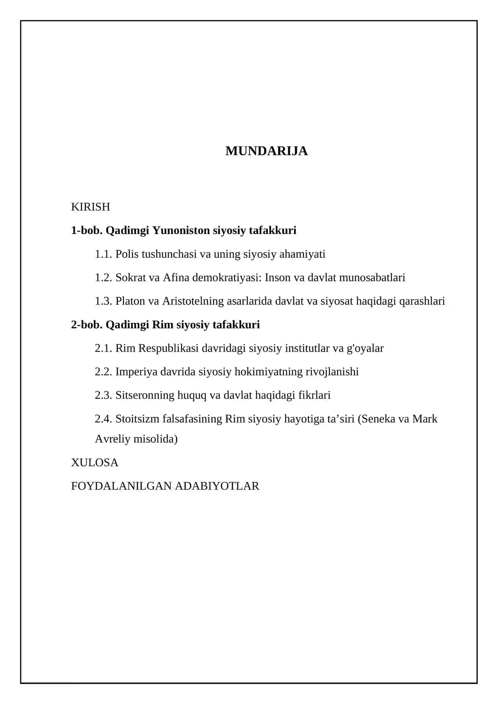 Qadimgi Yunoniston va Qadimgi Rimdagi siyosiy fikrlar 2