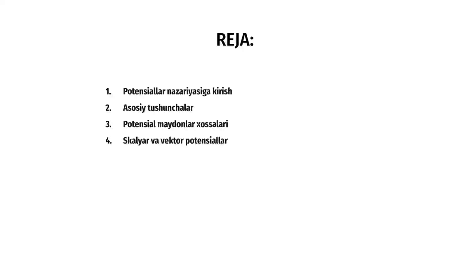 Potensiallar nazariyasi 2