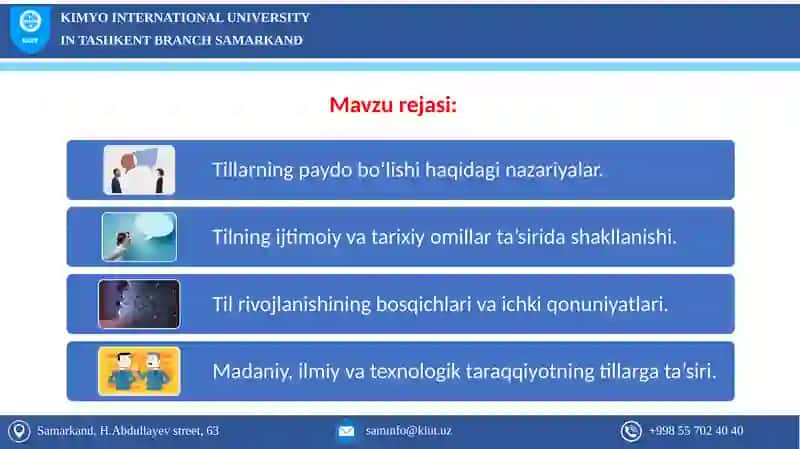 Tillarning shakllanishi va rivojlanishi 2