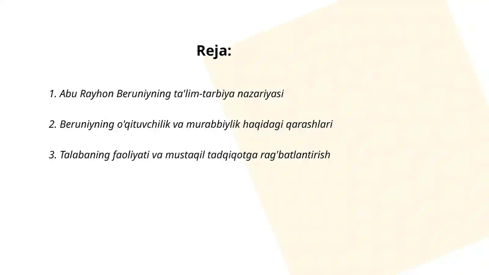 Abu Rayhon Beruniyning pedagogik qarashlari 2