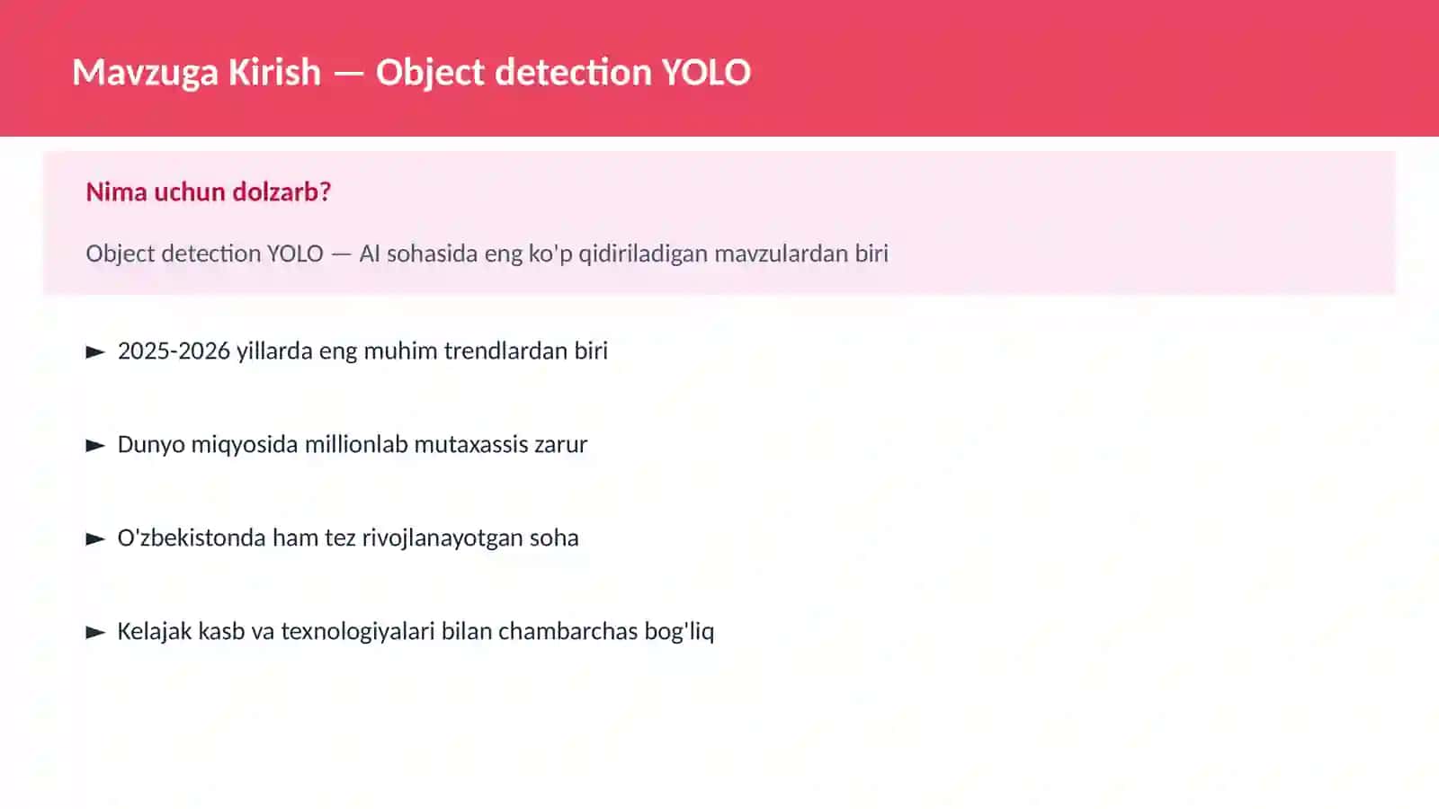 Object detection YOLO 2