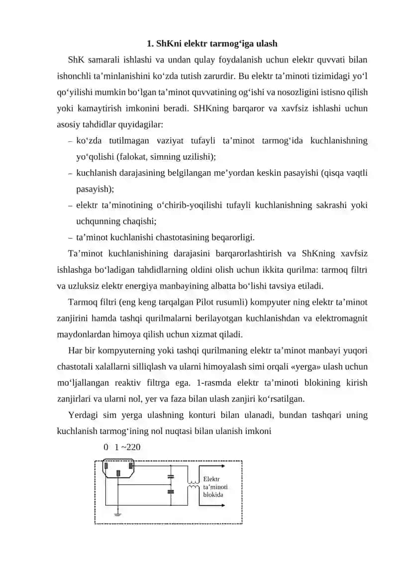 Elektr ta’minoti qurilmalari 2