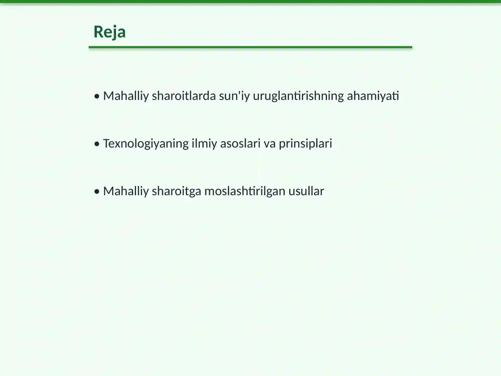 Mahalliy sharoitga mos sun'iy uruglantirish texnologiyasi 2