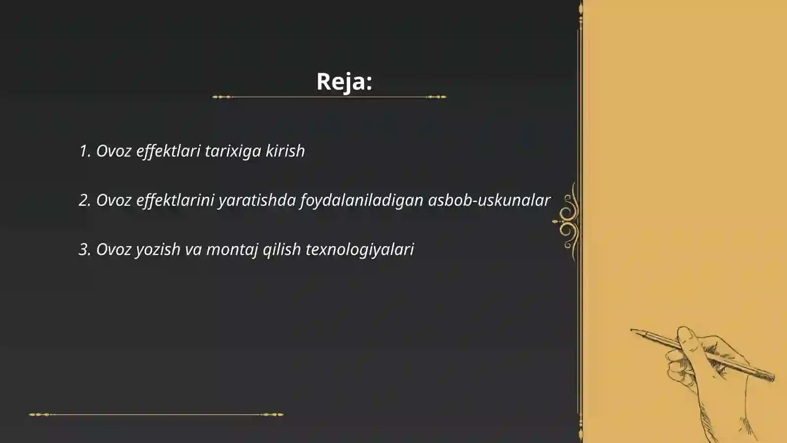 Ovoz effektlarini yaratish 2