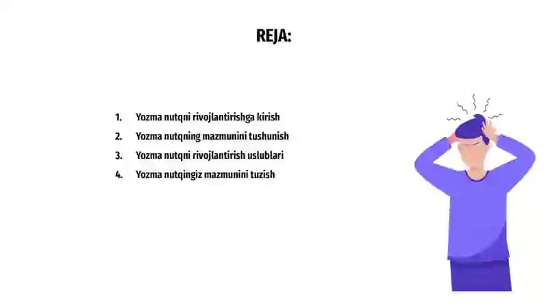 Yozma nutq o'stirish mazmuni va usullari 2