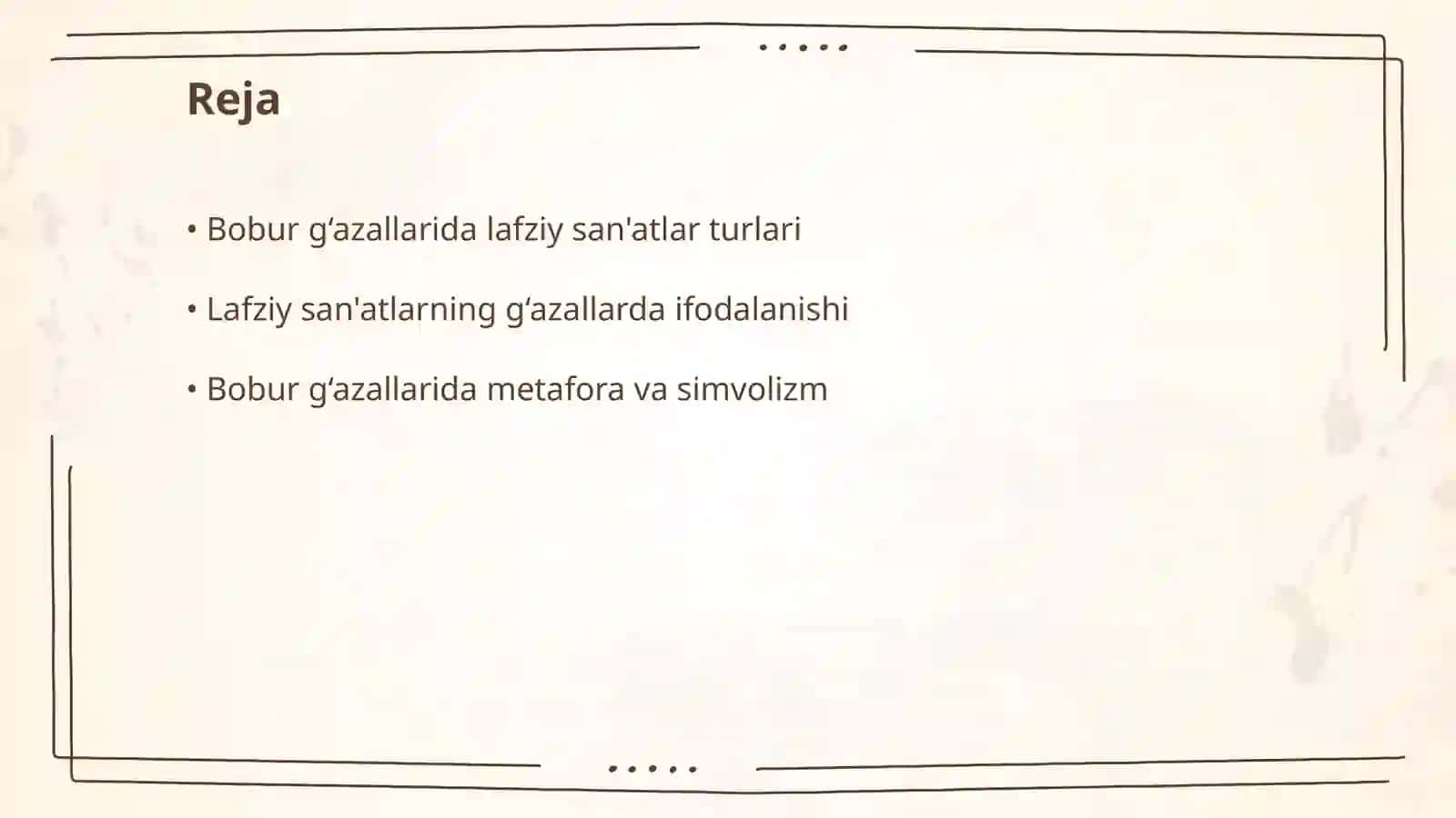Bobur g‘azallarida lafziy san'atlarning o‘rni 2