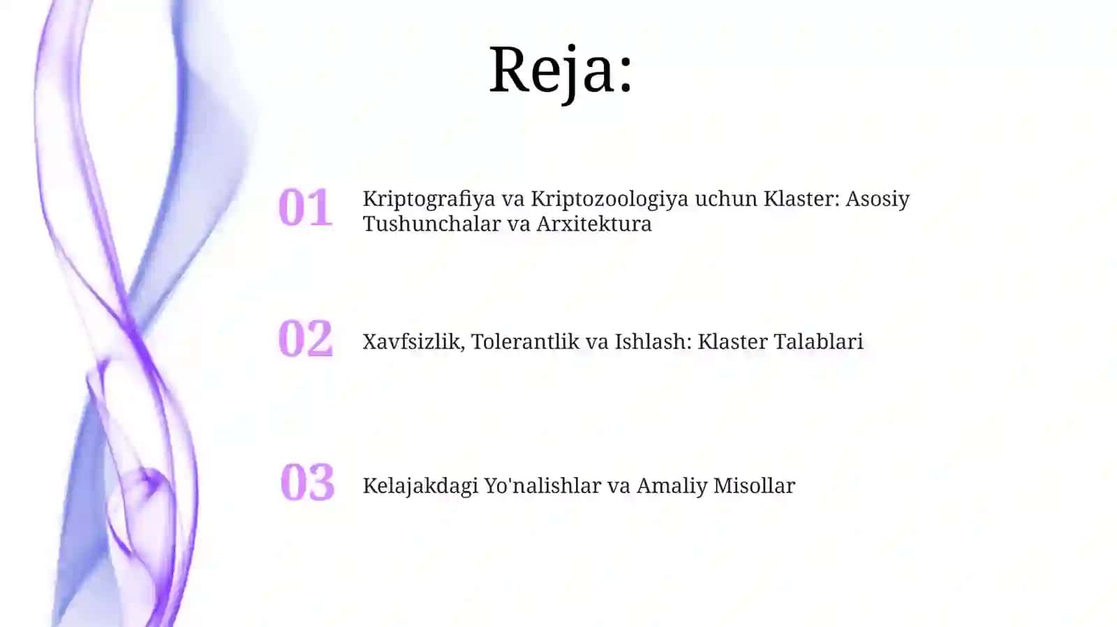 Kriptografiya va kriptotizmlar uchun klaster tuzish 2