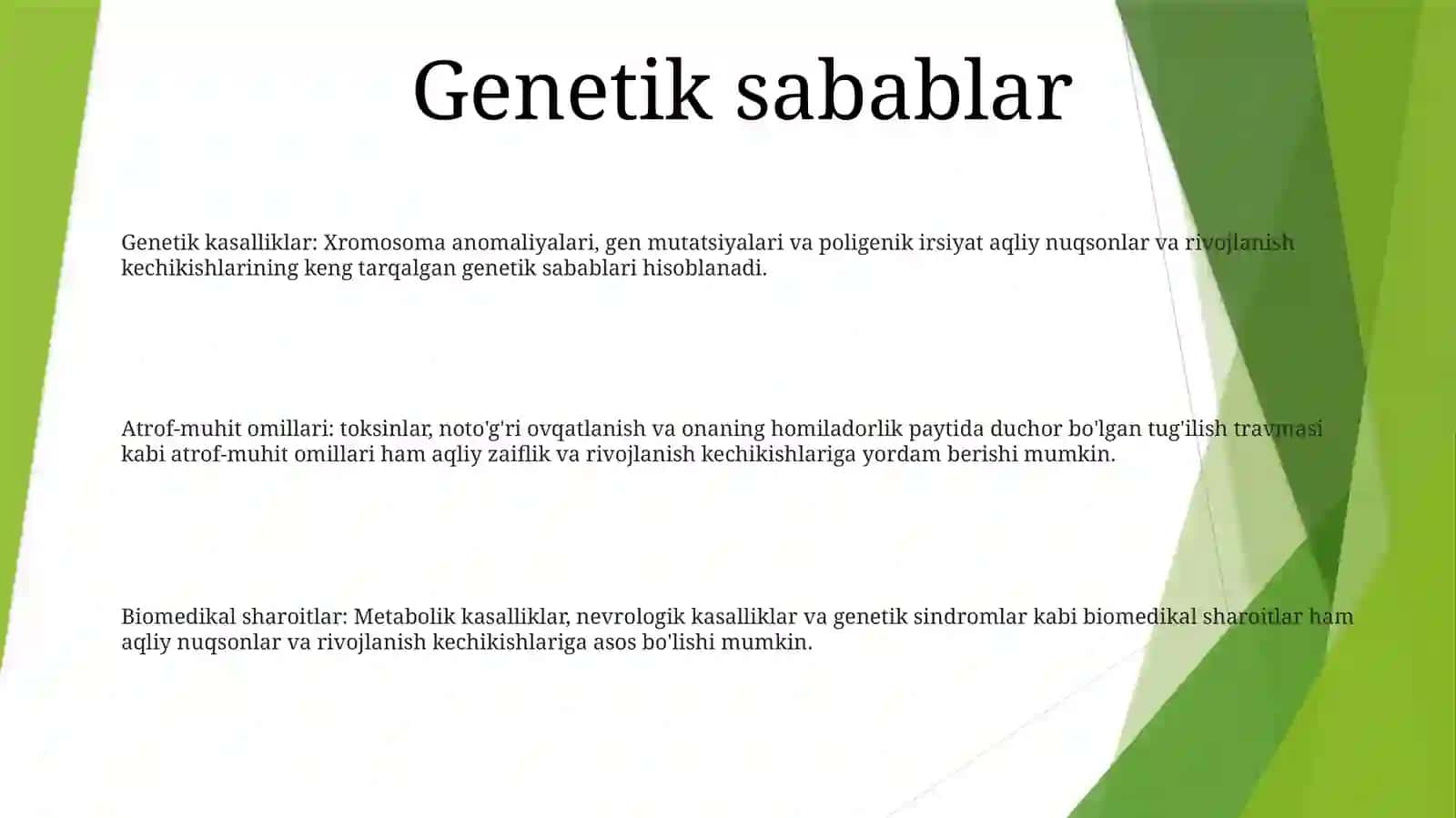 Aqli Zaiflik Va Aqliy Rivojlanish Sustlashuvining KelibChiqishSabablari 2