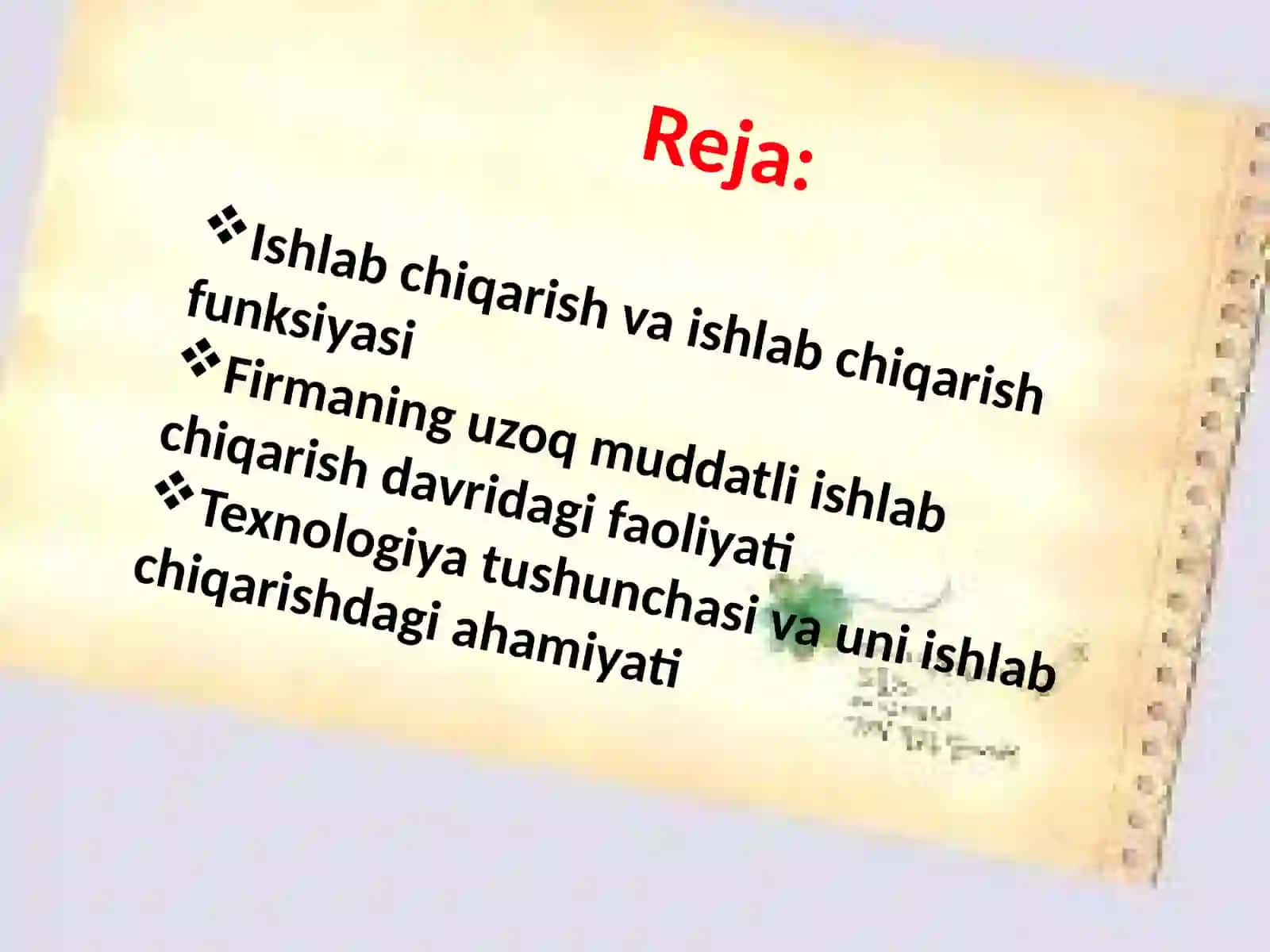 Ishlabchiqarish va texnologiya 2