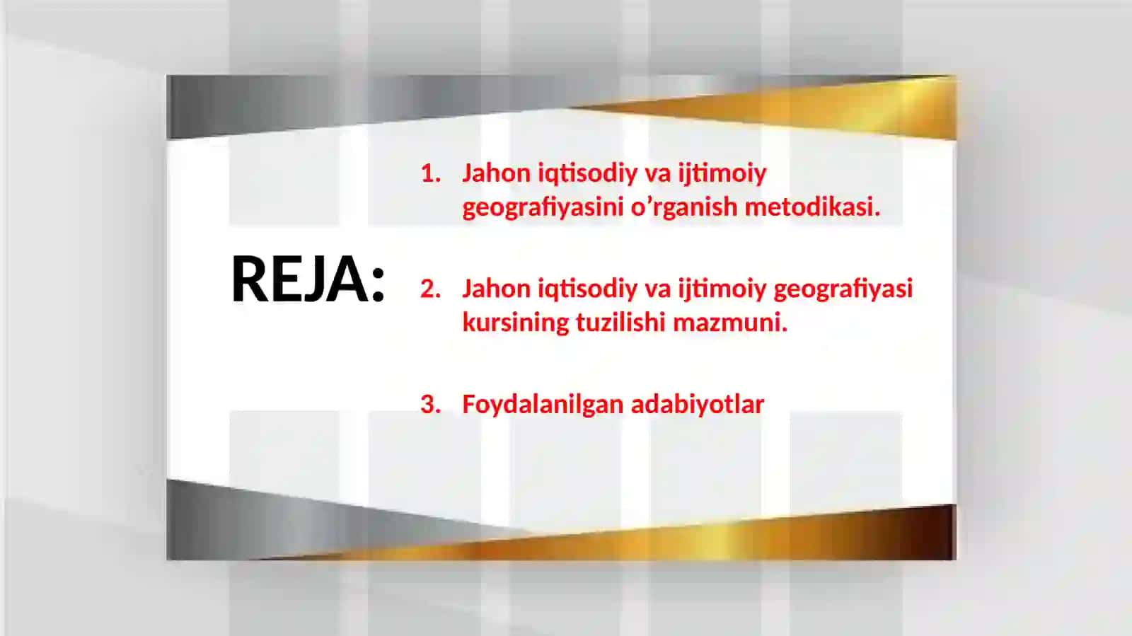 JAHON IQTISODIY VA IJTIMOIY GEOGRAFIYASI KURSINING METODIKASI 2