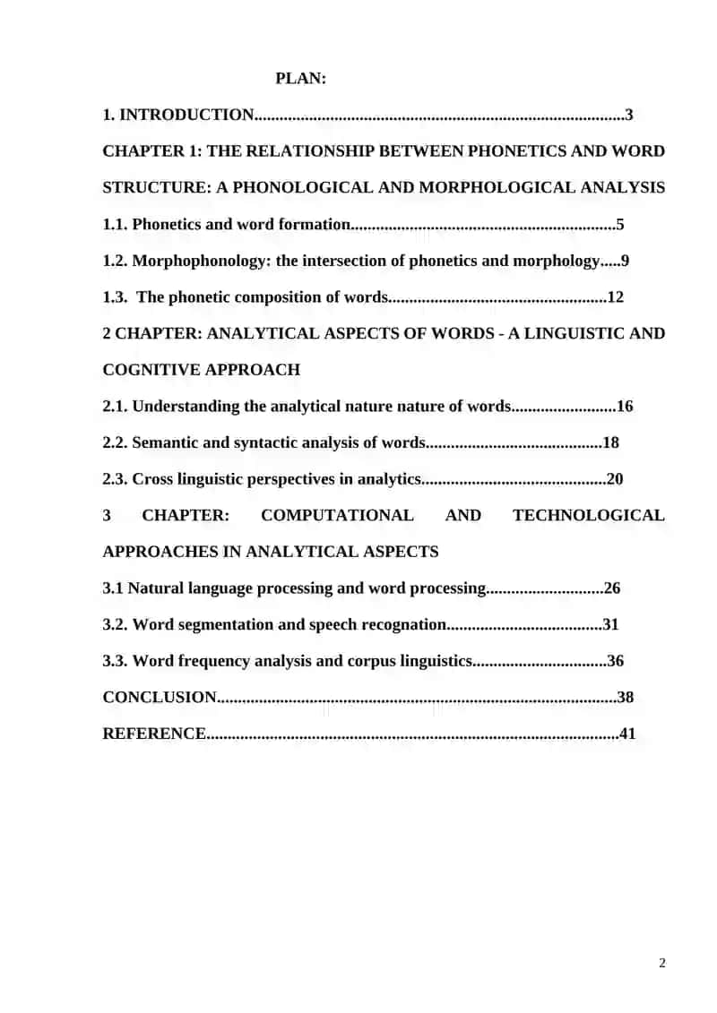 Course Work on Theoritical Aspect of Language 2