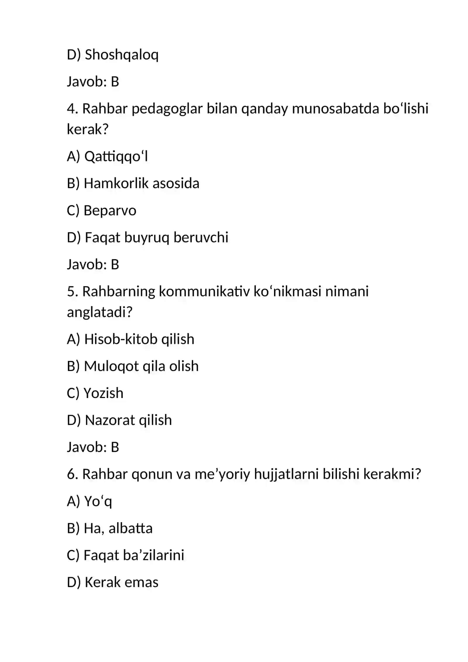 MAKTABGACHA TALIM TASHKILOTLARIDA RAHBARGA QOYILADIGAN TALABLAR 2