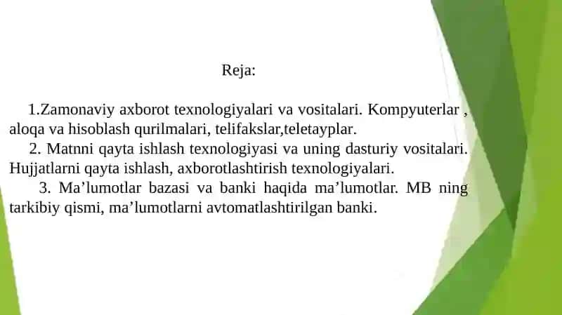DASTURIY TA’MINOTLAR HAMDA ULARNI ISHLASH TEXNOLOGIYASI 2