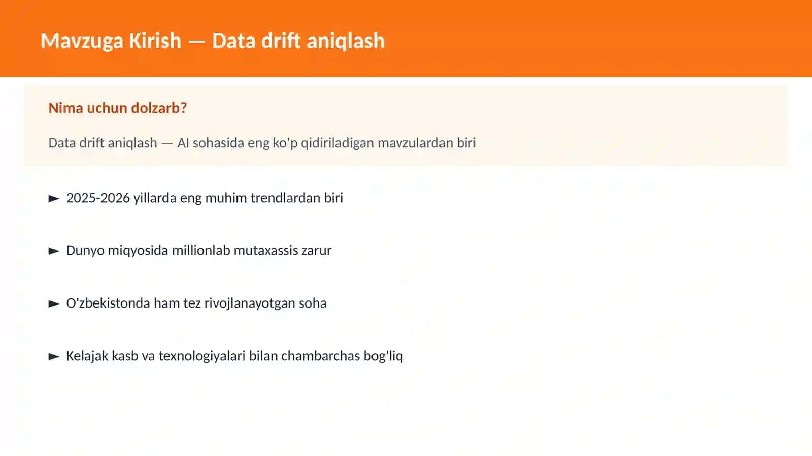Data drift aniqlash 2