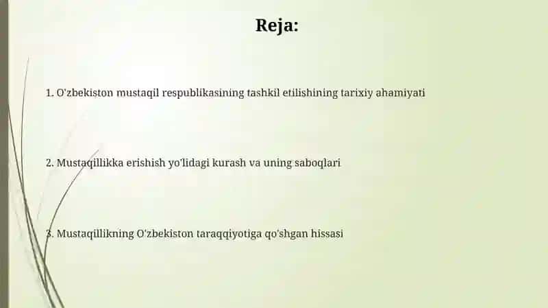 Mustaqil O'zbekiston Respublikasi tashkilotining tarixiy ahamiyati 2