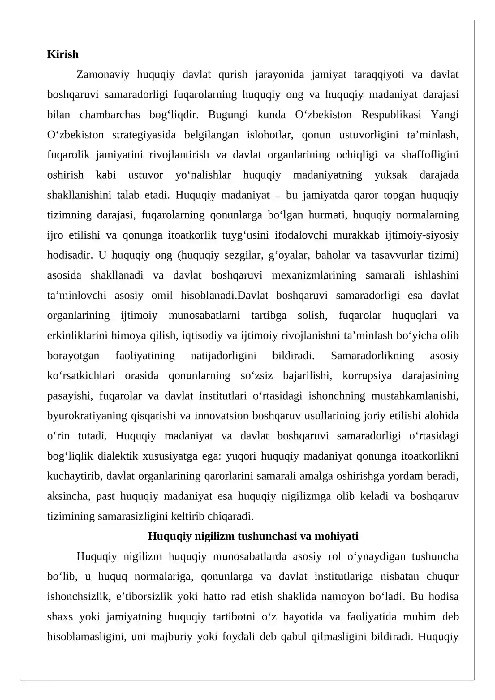 Huquqiy nigilizm va uning davlat boshqaruvi samaradorligiga tasiri 2
