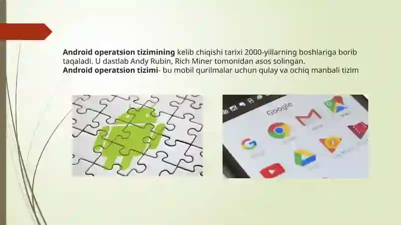 ANDROID MOBIL OPERATSION TIZIMI 2