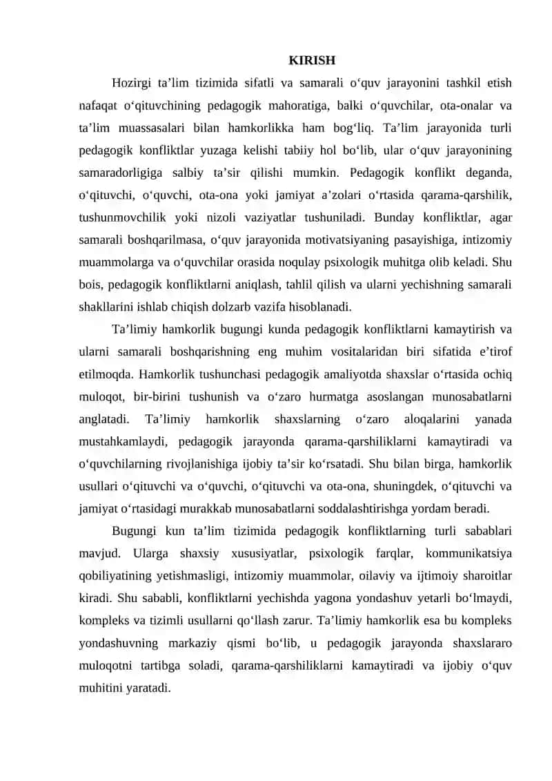 Ta’limiy hamkorlik pedagogik konfliktni yechishning samarali shakli 2