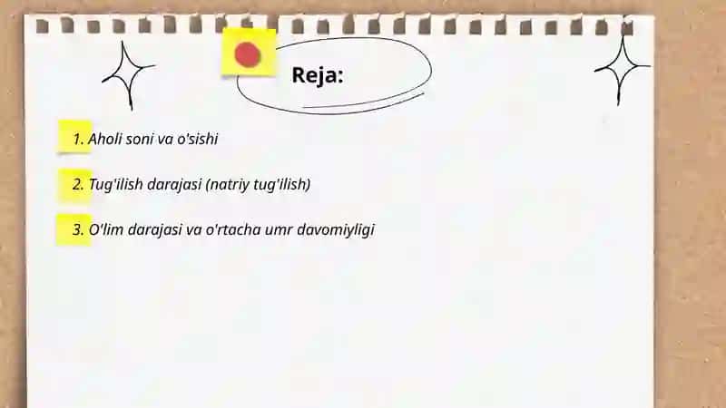 Aholi Statistikasi 2