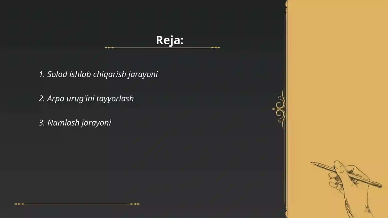 Solod ishlab chiqarish texnologiyasi 2