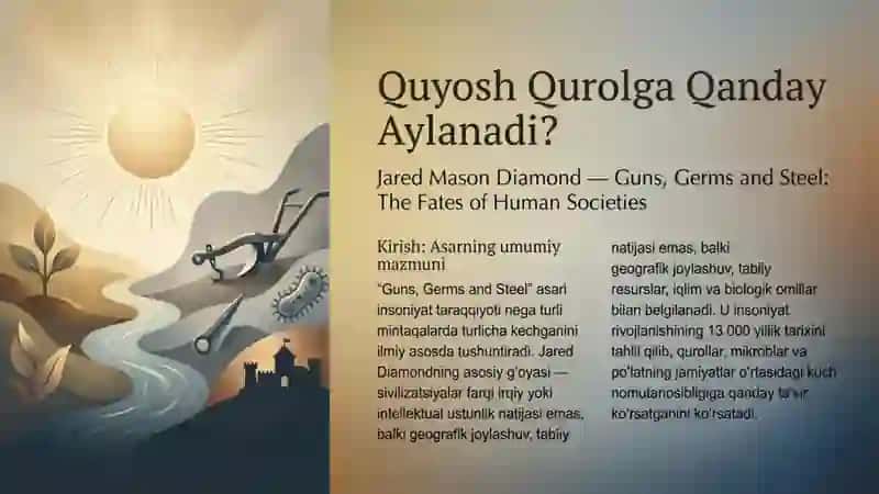 Jared Meyson Daymond  Qurollar, mikroblar va poʻlat: insoniyat jamiyatlari taqdiri 2