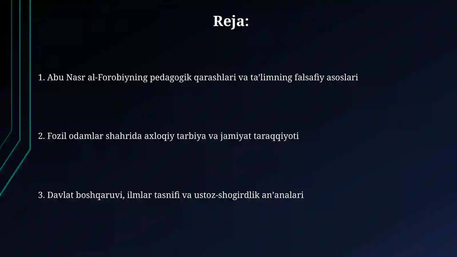 Abu NasrFarobiyning"Fozilodamlarshahri"asaridata'lim-tarbiyamasalalari 2
