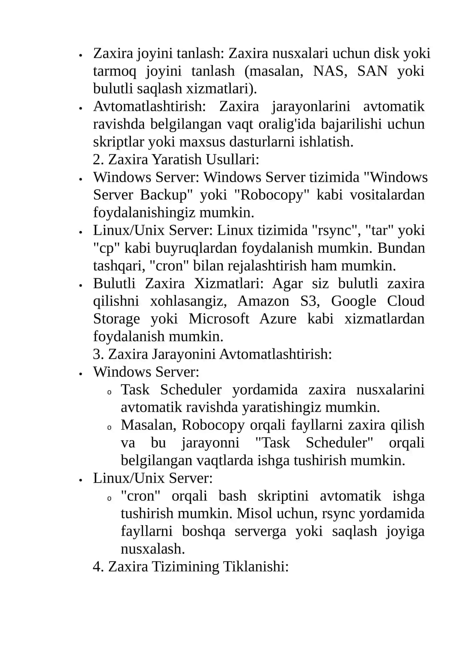 Fayl serverida zaxira nusxalarini yaratish 2