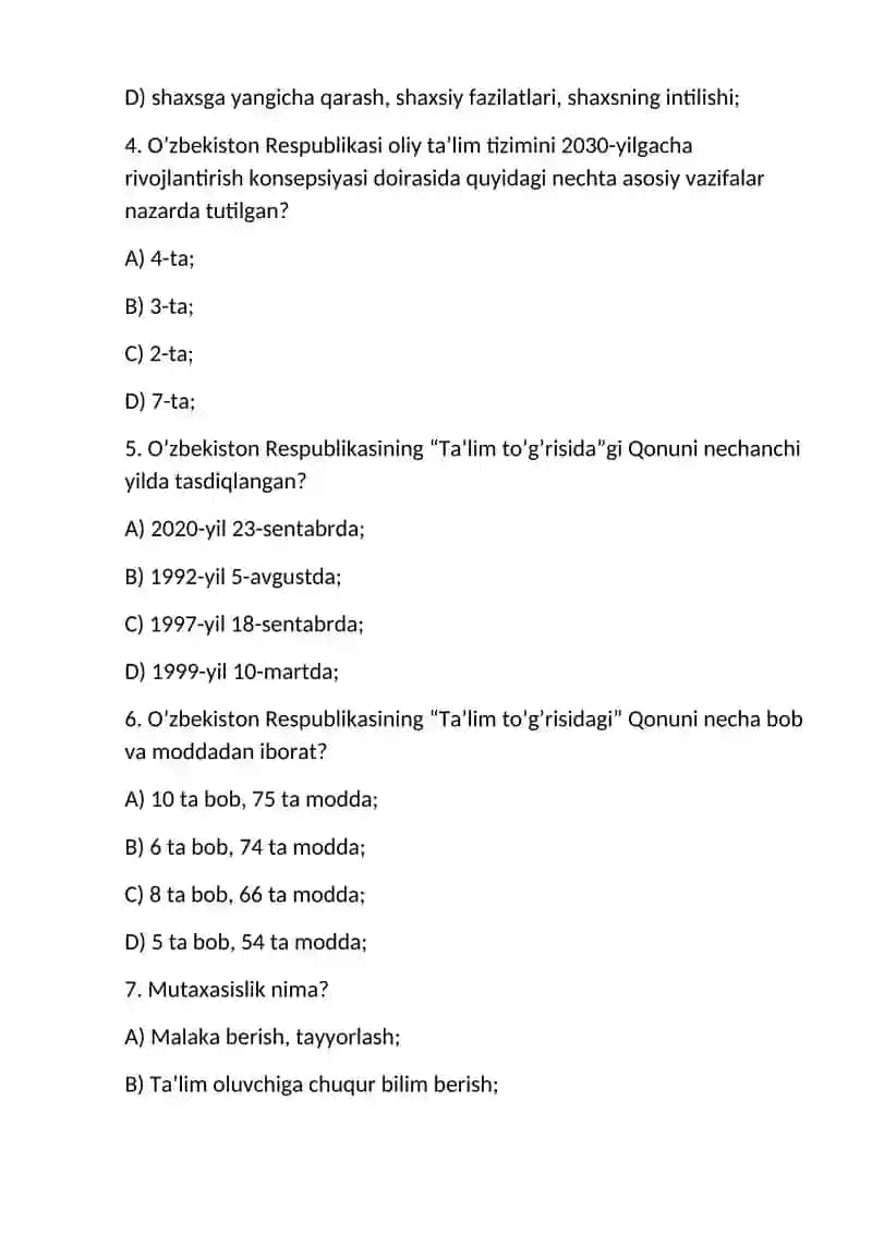 Mutaxasislikka kirish fan sifatida 2