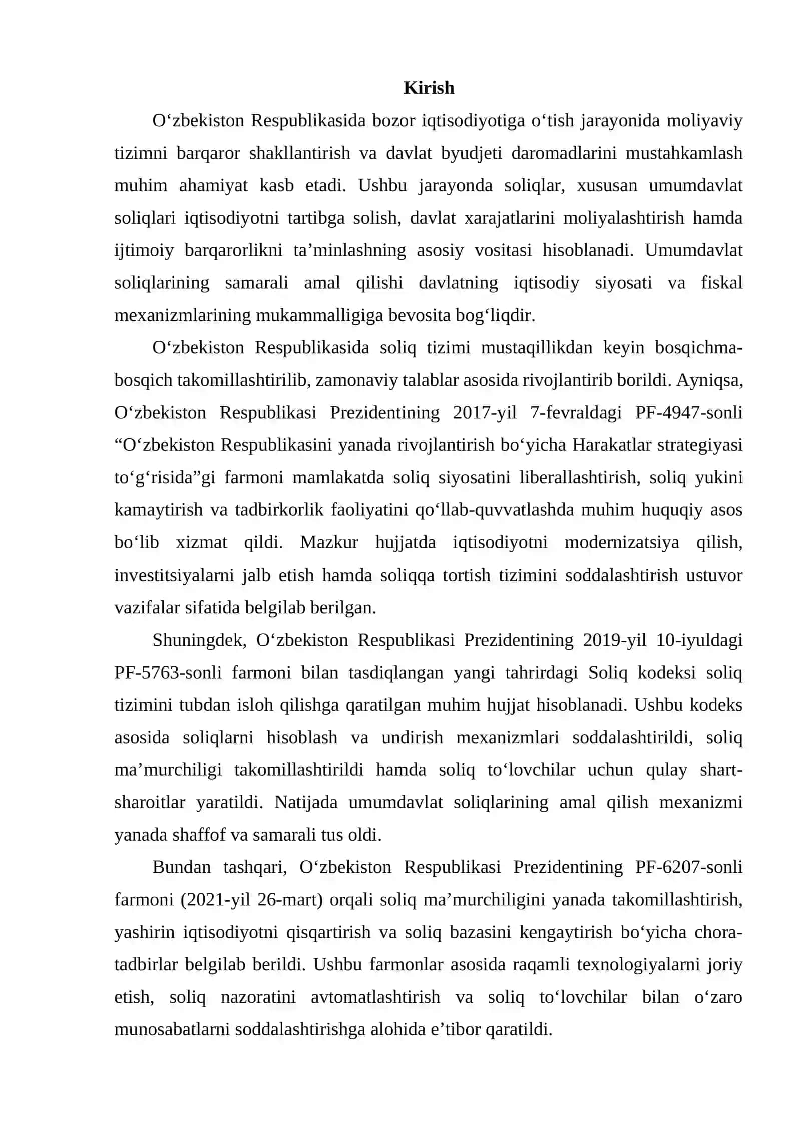 O‘zbekiston Respublikasida umumdavlat soliqlarining amal qilish   mexanizmi 2