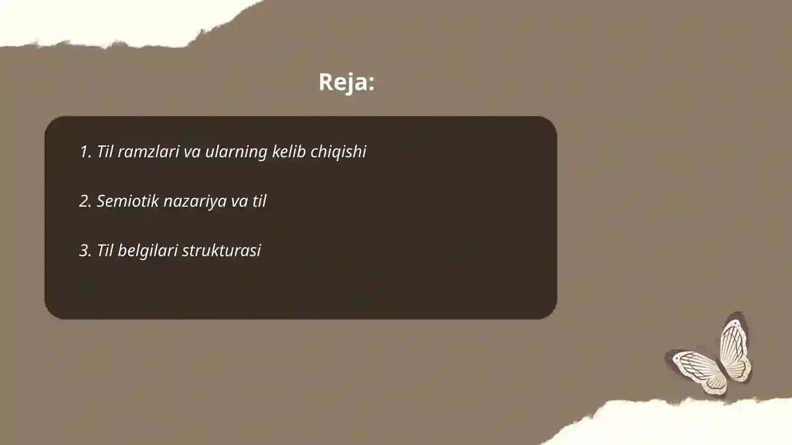 Tilshunoslik fanida til ramzlari tizimi mavzusi 2