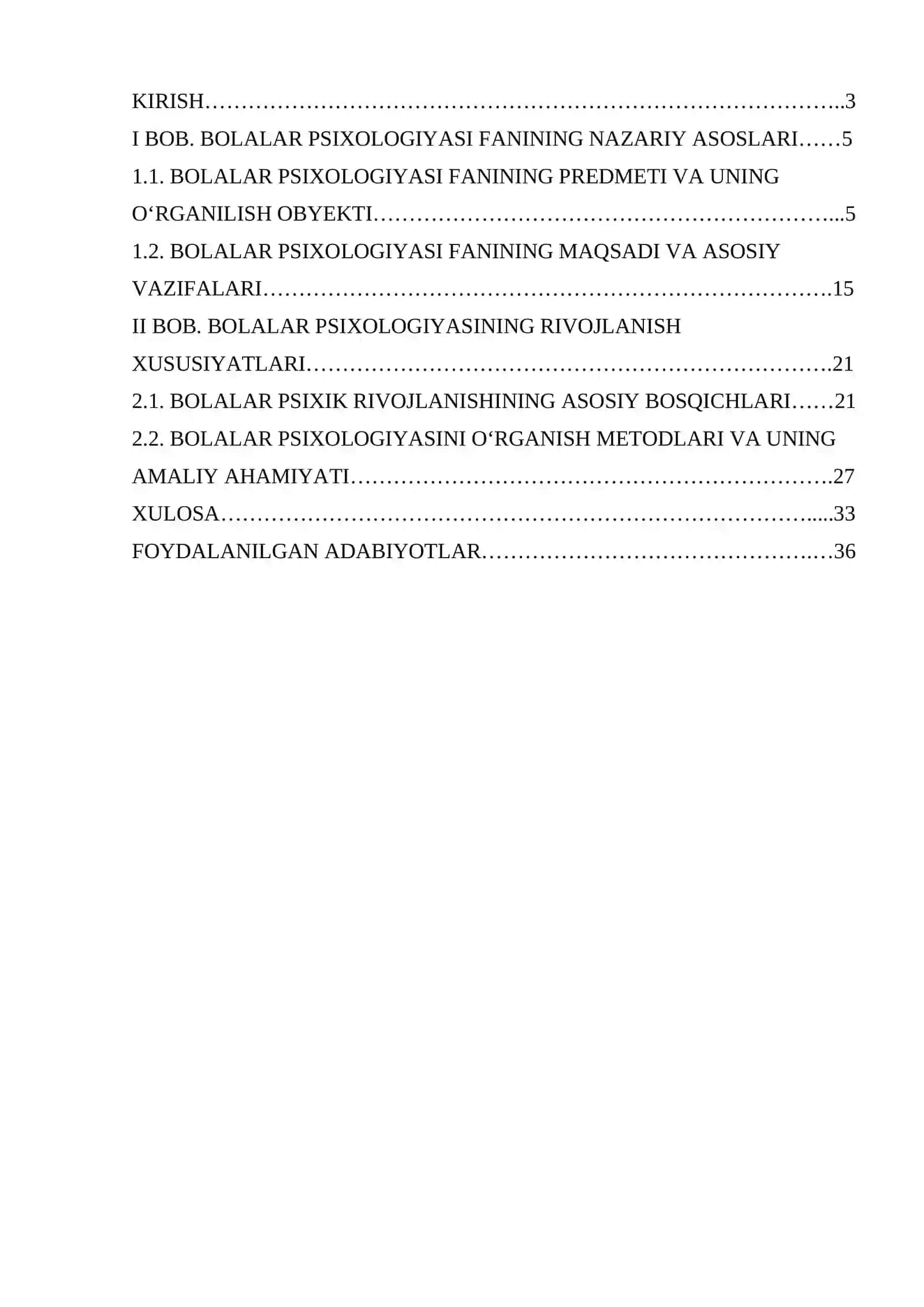 Bolalar psixologiyasi fanining predmeti, maqsadi va vazifalari 2
