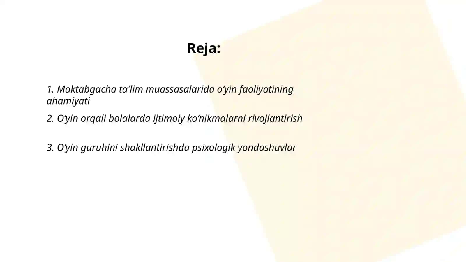 Maktabgacha ta'lim tashkilotlarida o'yin jamosini shakllantirish 2