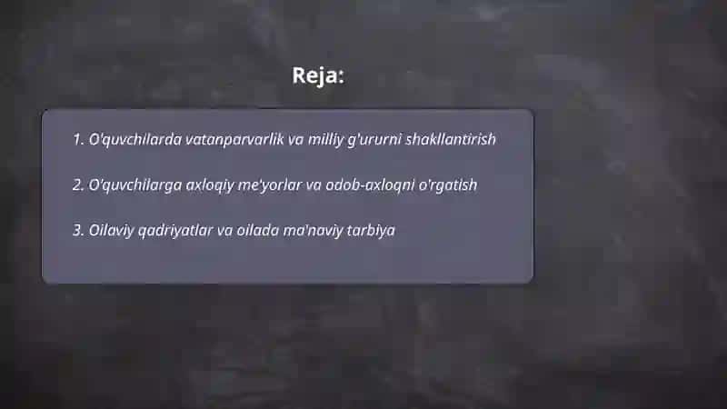 Òquvchilarni ma'naviy-axloqiy tarbiyalash 2