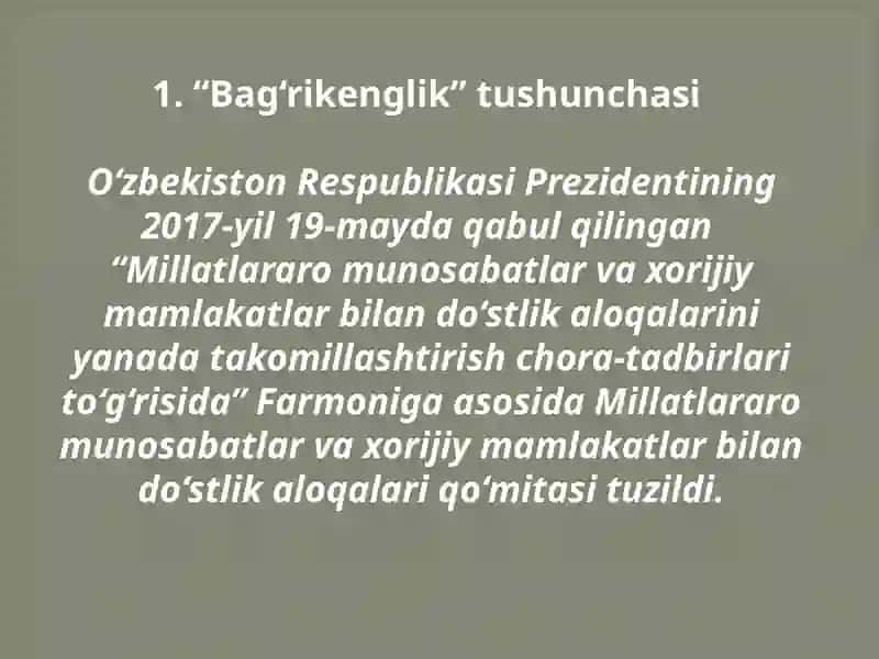O‘zbekistonda tolerantlik va millatlararo totuvlikni ta’minlashning tarixiy ildizlari va demokratik prinsiplari 2