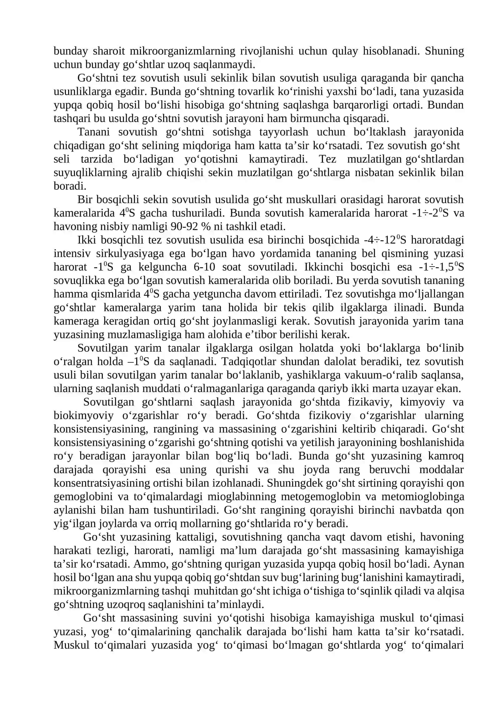 Muzlatilgan go‘shtlar texnologiyasi 2