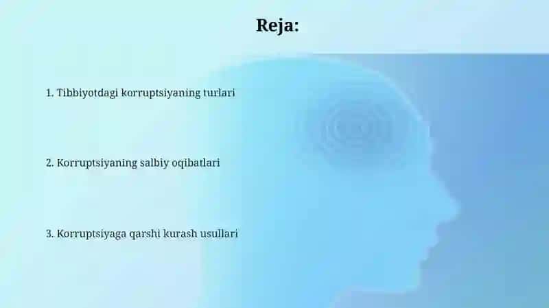 Tibbiyotda karrupsiya 2
