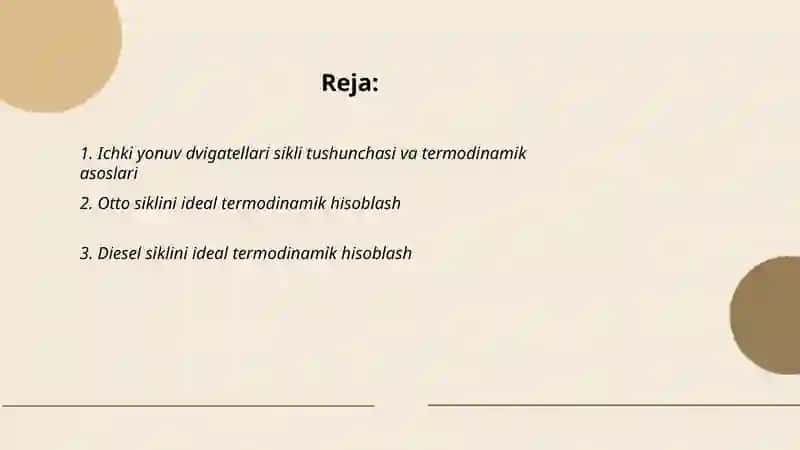 Ichki yonuv dvigatеllarini siklarini hisoblash 2