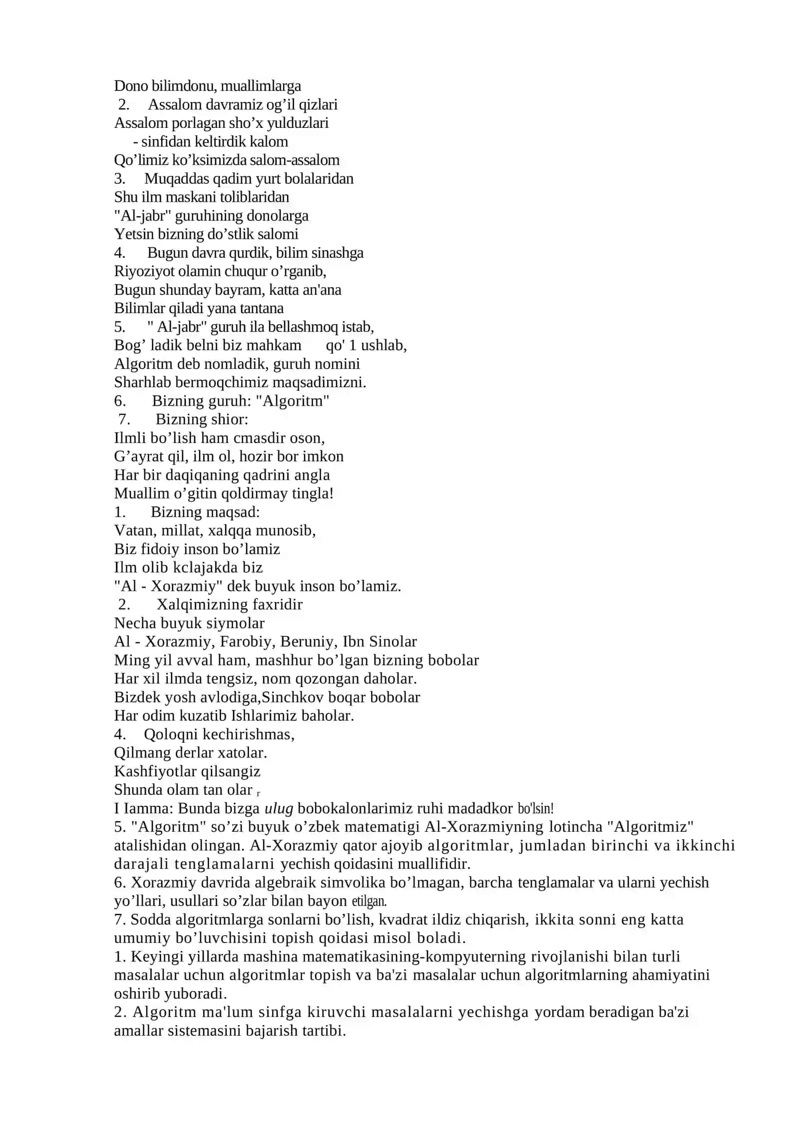 Matematika Kecha 2