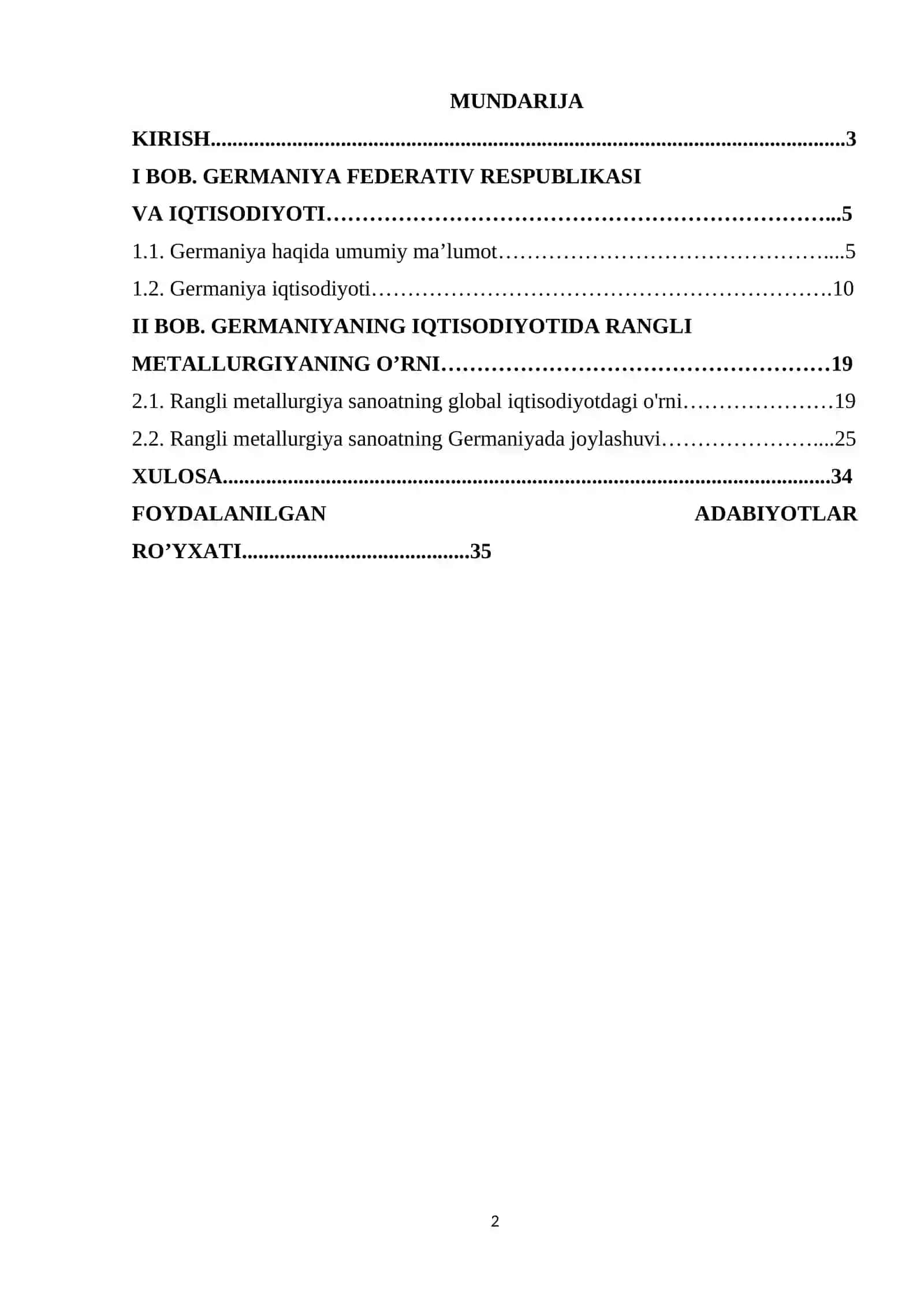 JAHON MAMLAKATLARI IQTISODIY VA IJTIMOIY GEOGRAFIYASI 2
