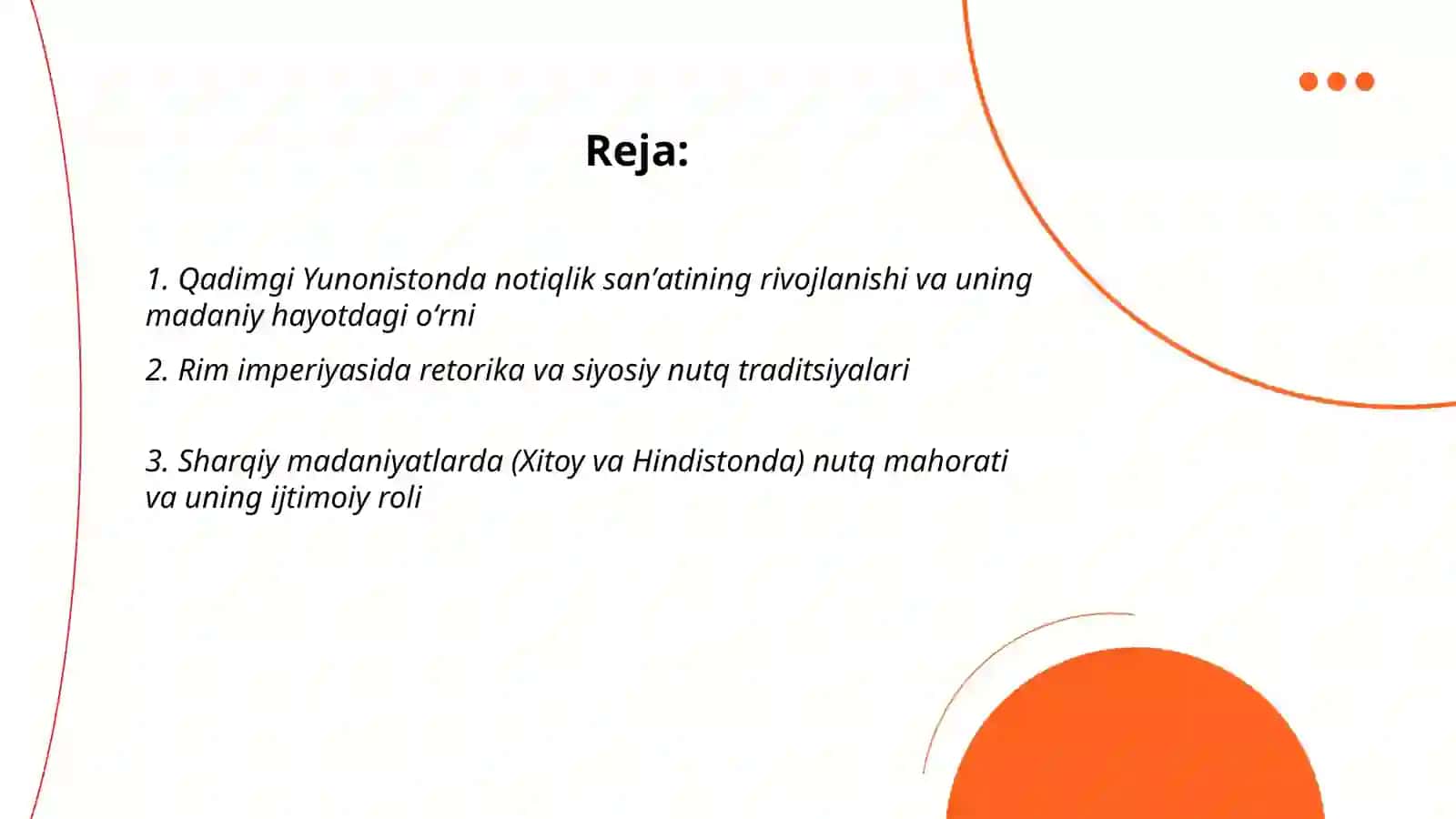 Qadimgi Yunonistonda notiqlik sanʼatining rivojlanishi va uning madaniy hayotdagi oʻrni 2