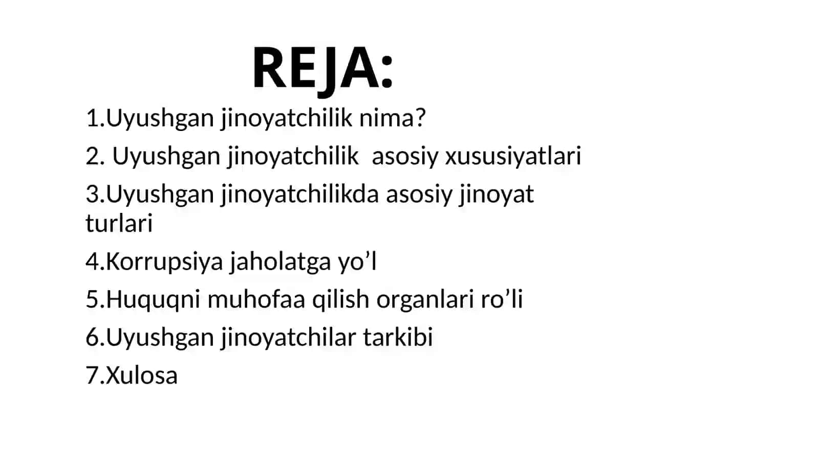 UYUSHGAN JINOYATCHILIKNING KRIMONOLOGIK TAVSIFI VA OLDINI OLISH 2