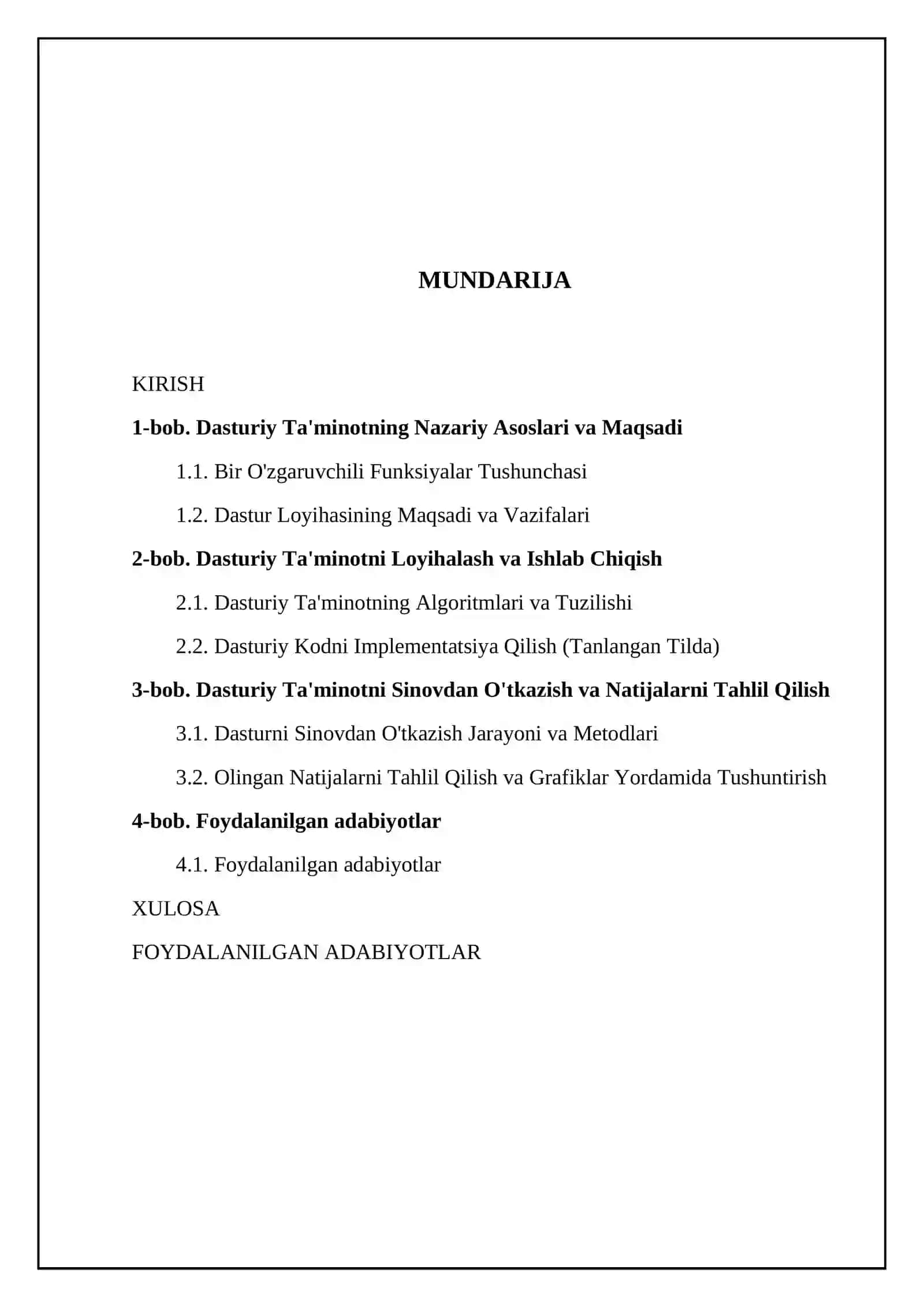 Bir oʻzgaruvchili funksiyalarning berilgan oraliqda qiymatlarini va grafigini chiqarish dasturi 2