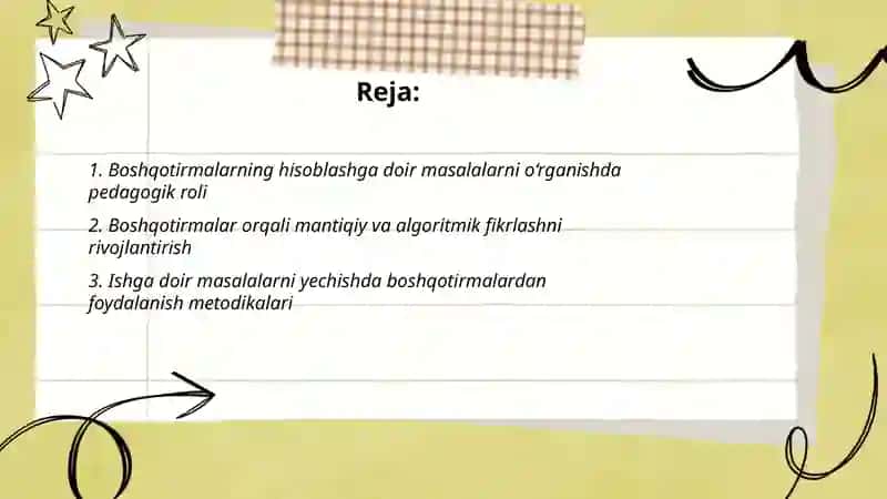 Boshqotirmalarning hisoblashga doir masalalarni o‘rganishda pedagogik roli 2