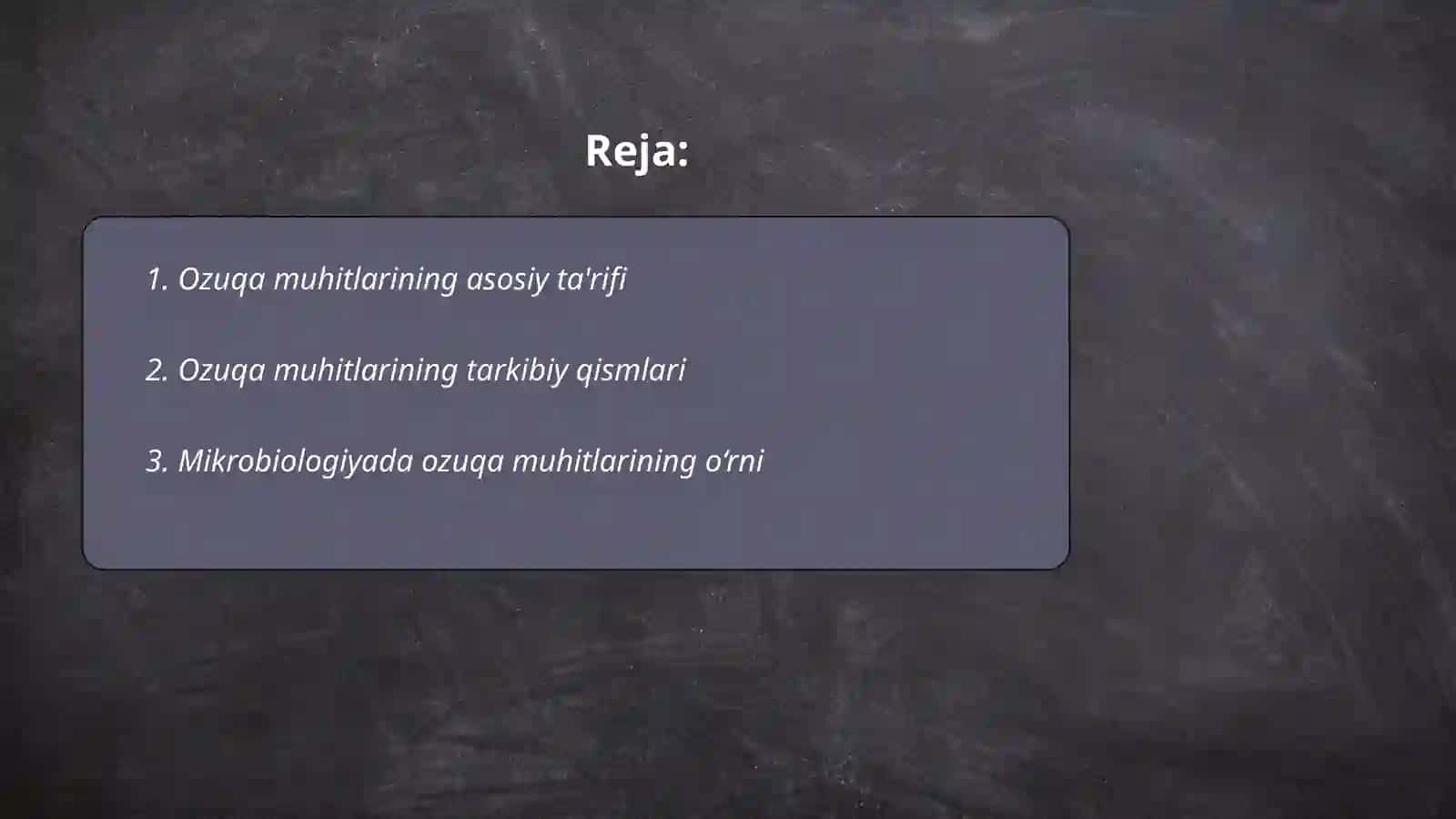 Oziq muhitlar 2