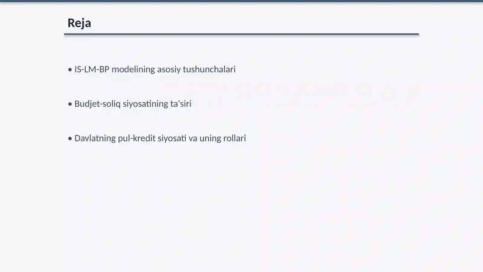 IS-LM-BP modeli va budjet-soliq va davlatning pul-kredit siyosati xarakterini aniqlash 2