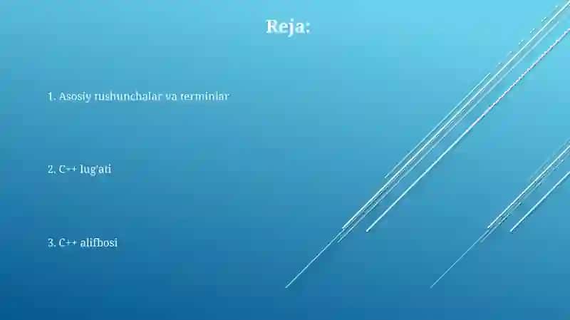 C++ tili alfabeti va leksemalari 2
