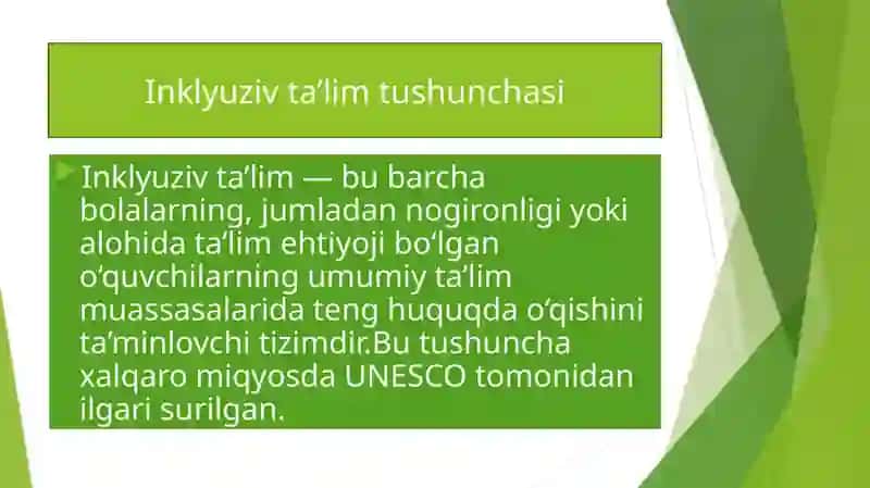 Inklyuziv ta’lim tushunchasi 2