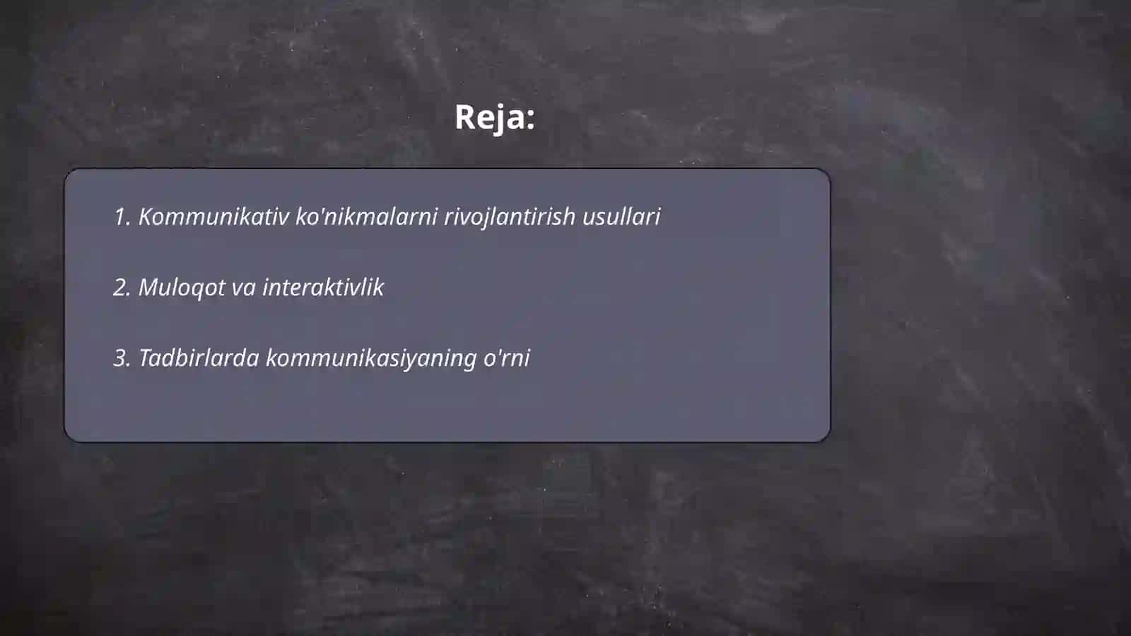 Kommunikativ tajriba 2