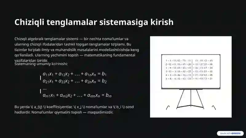 Chiziqli algebraik tenglamalar sistemasini yechishda kvadrat ildizlar metodi 2